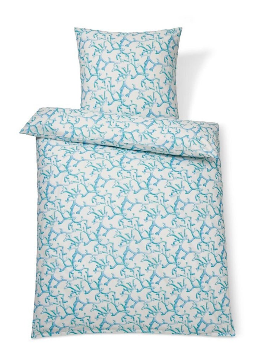 Premium Cotton Queen Duvet Set 155 x 220 cm, Light Blue