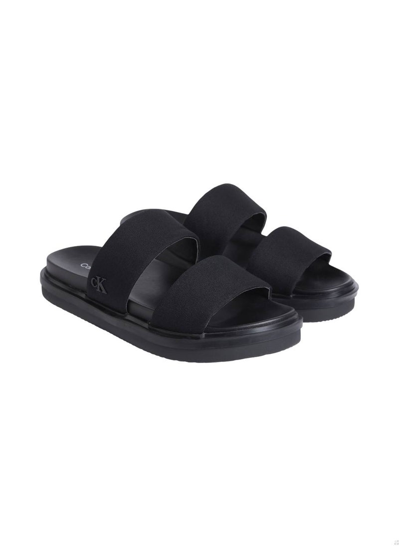 Men's Canvas Sandals - Cotton, Black