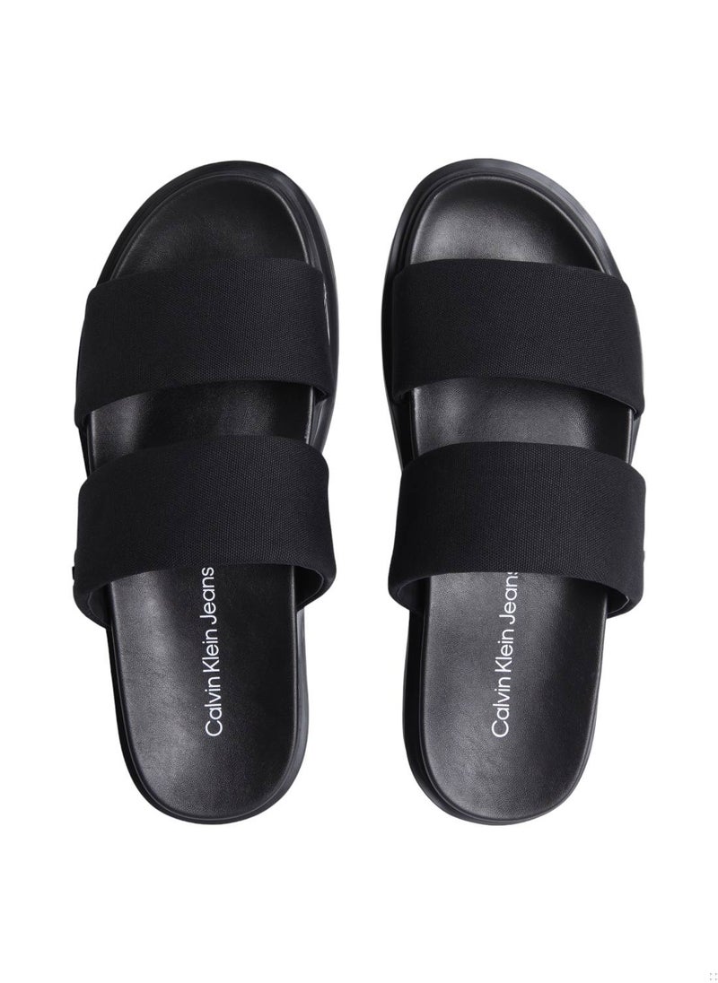 Men's Canvas Sandals - Cotton, Black