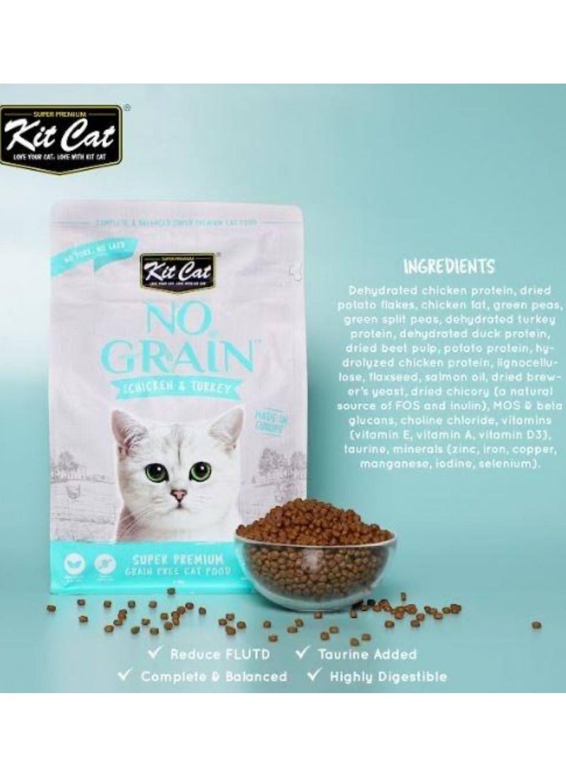 Kit Cat No Grain With Chicken And Turkey - 1Kg