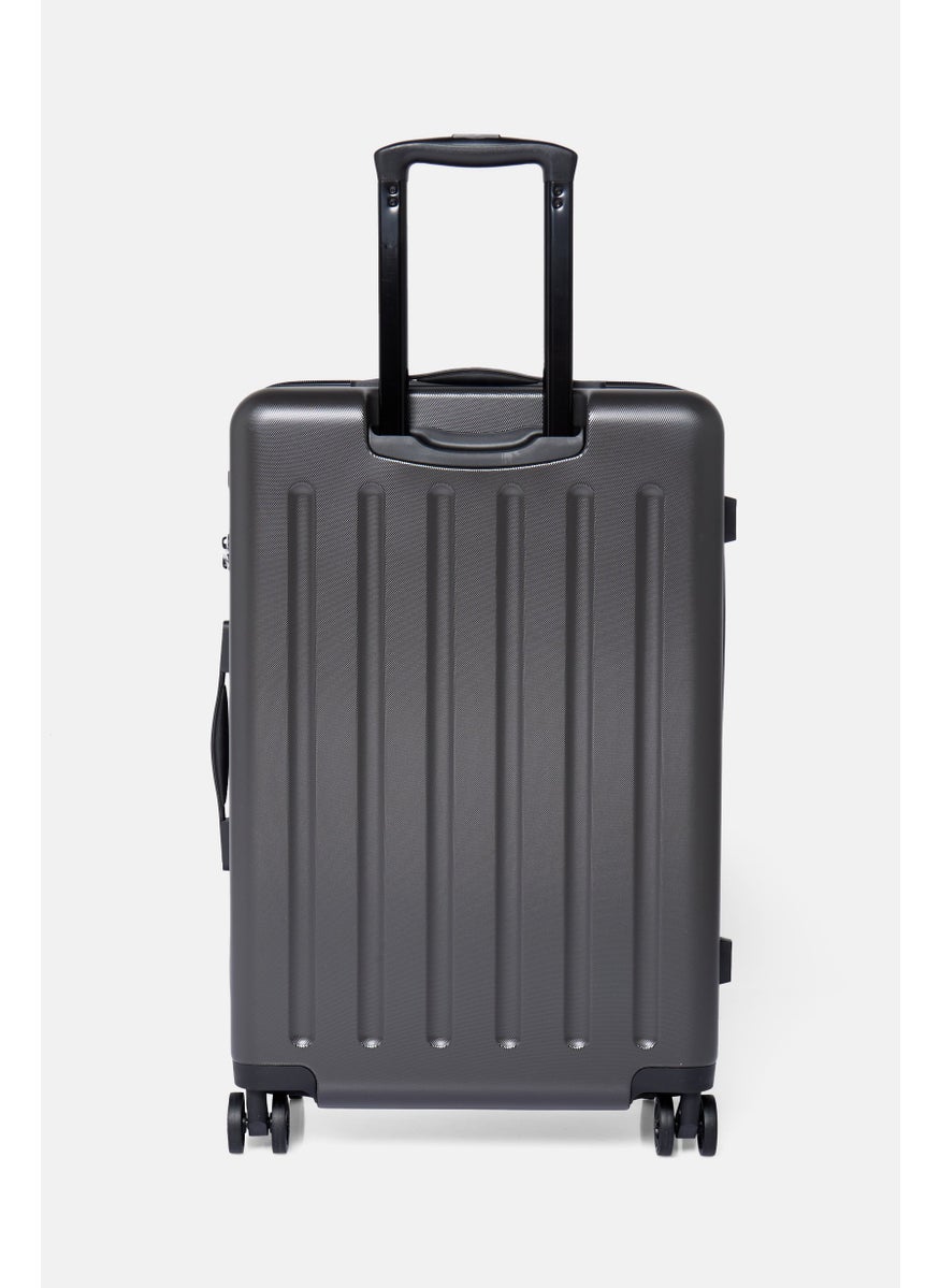 26,4 Inch Hardshell Brand Logo Check In Spinner Luggage, Dark Grey