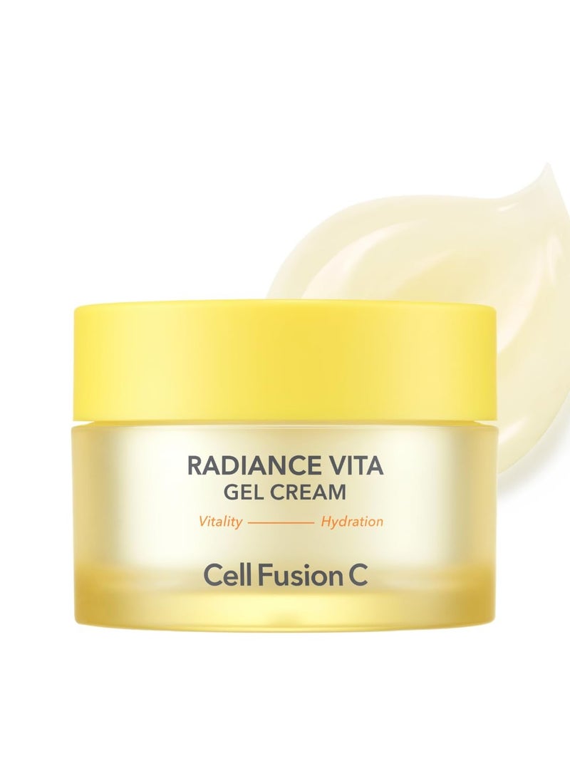 Cell Fusion C Radiance Vita Gel Cream, Bouncy, Hydrating Gel Moisturizer with 3 Vitamins and Hyaluronic Acid, Bright and Radiant Skin, 1.86 fl.oz / 55ml - skincare for face