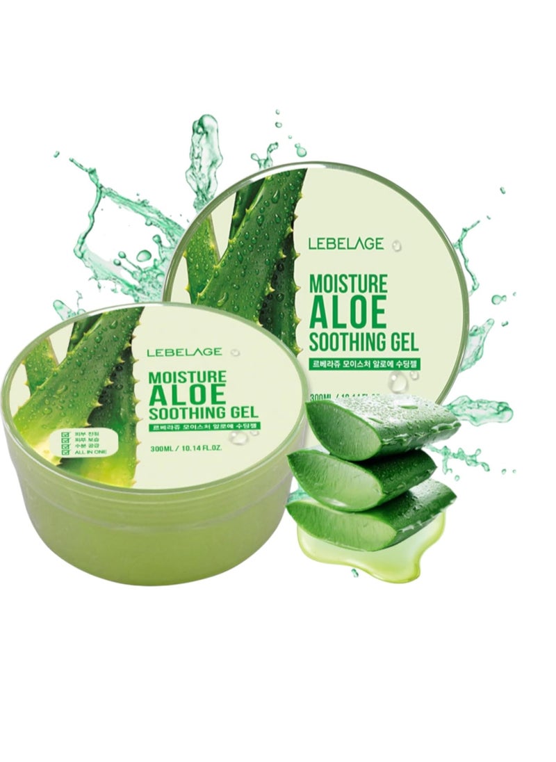 Moisture Aloe Soothing Gel Duo - Pure Aloe Vera Hydration - 20.29 fl.oz Twin Pack