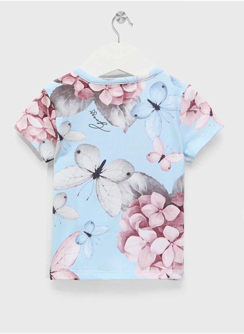 Kids Printed T-Shirt & Skirt Set