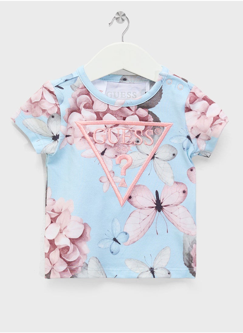 Kids Printed T-Shirt & Skirt Set