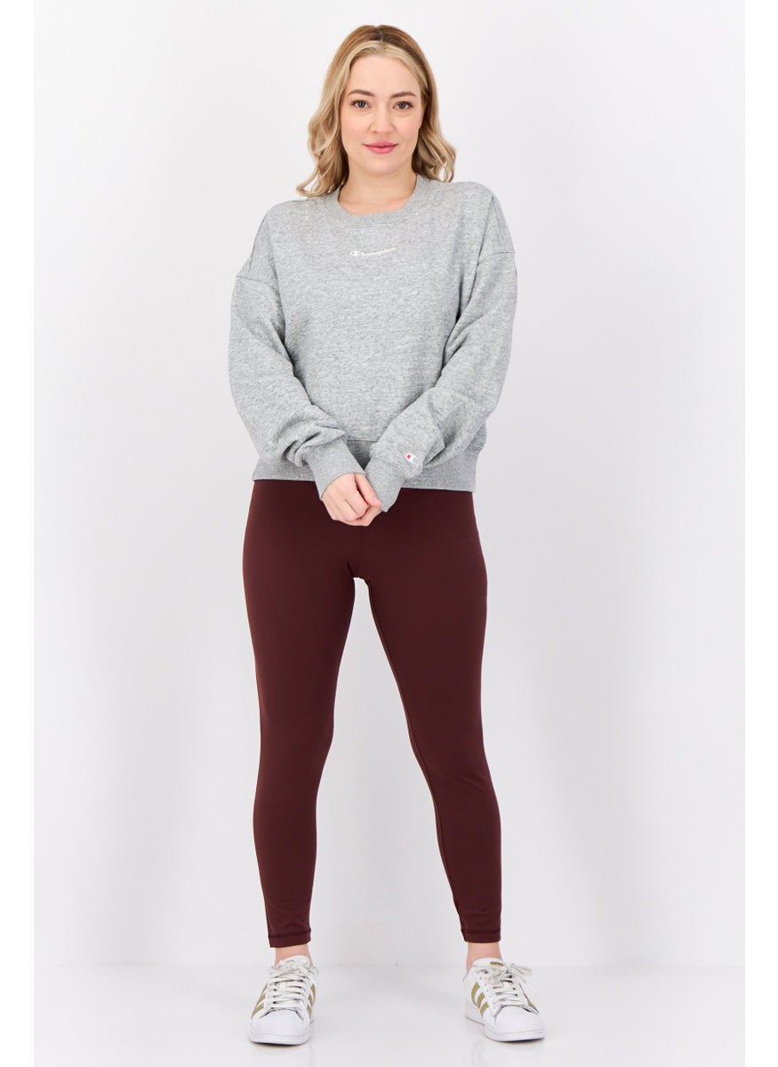 Women Comfort Fit Long Sleeve Outdoor Sweatshirt, Grey