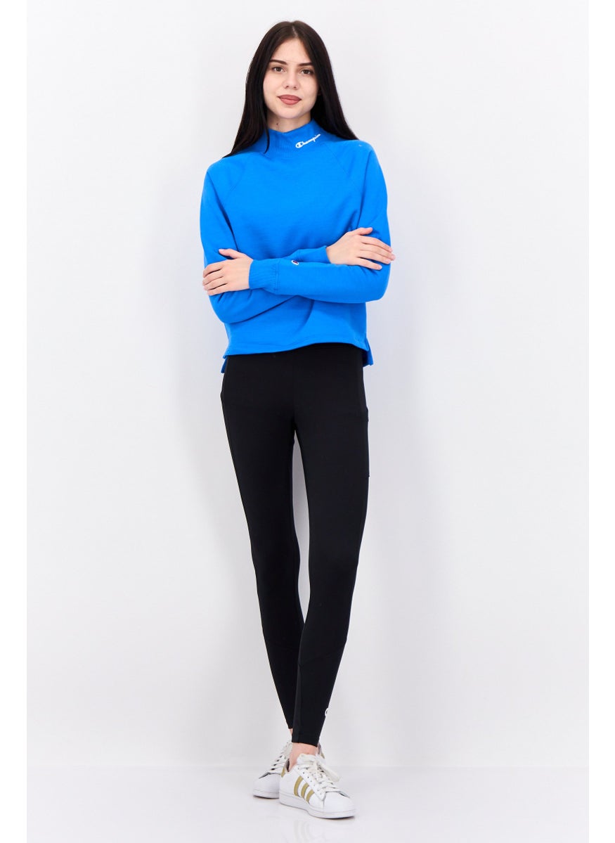 Women Sportswear Fit Long Sleeves Outdoor Sweatshirt, Blue