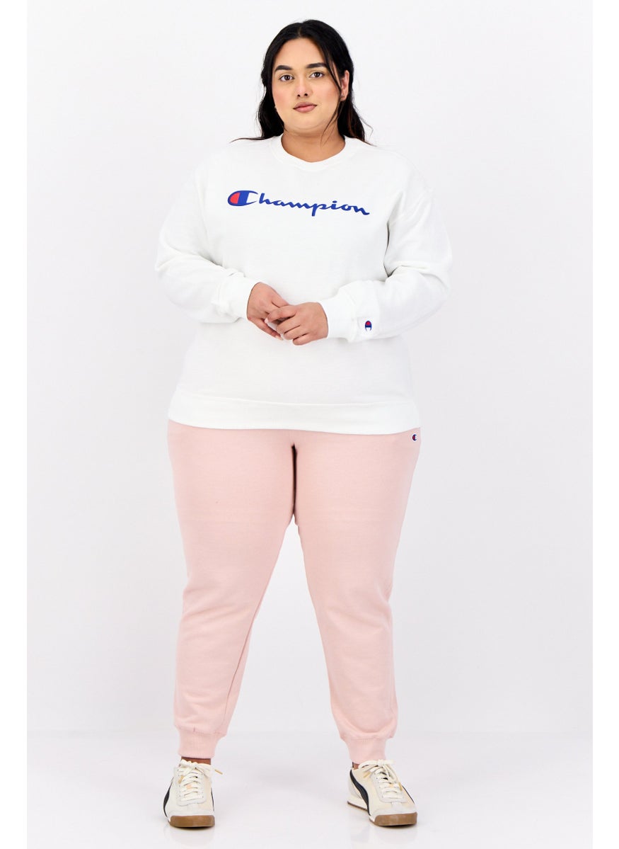 Women Plus Size Long Sleeves Outdoor Sweatshirts, White