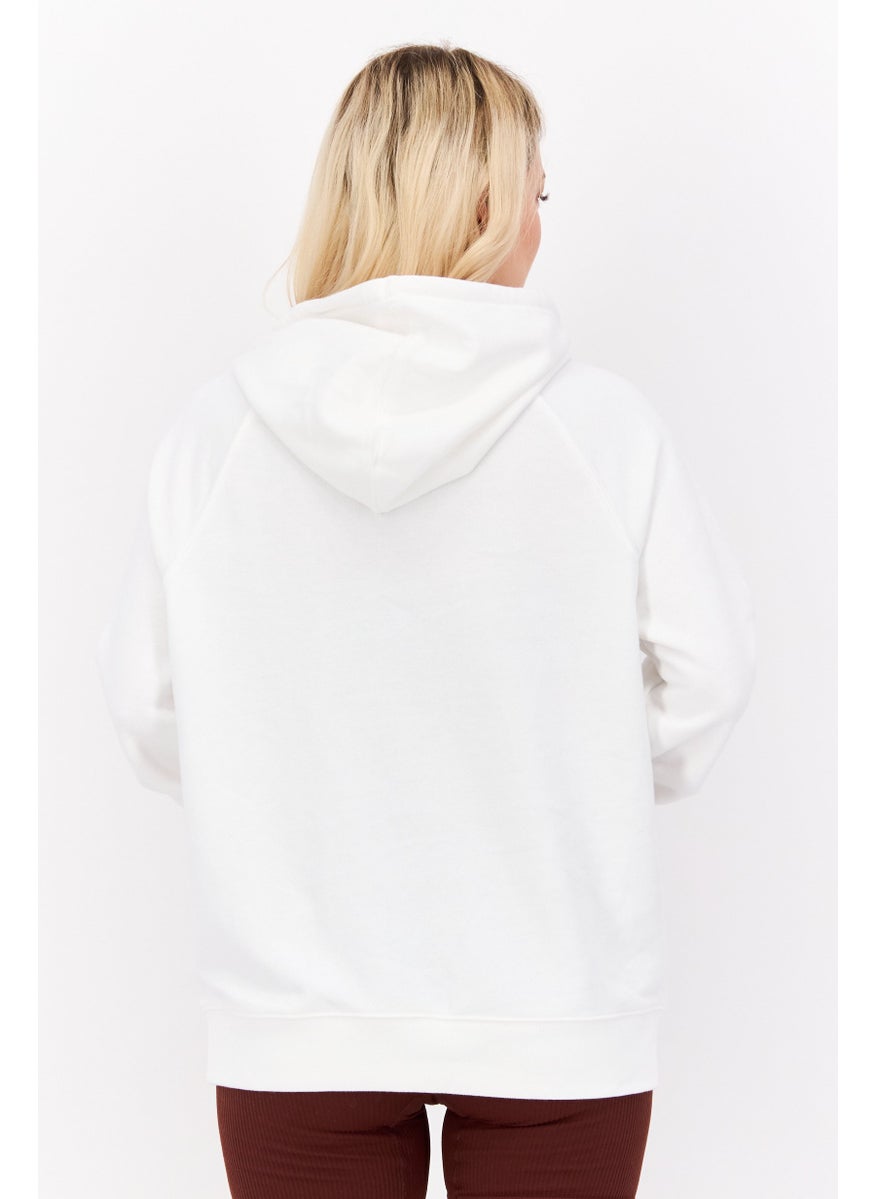 Women Sportswear Fit Long Sleeve Outdoor Sweatshirt, White