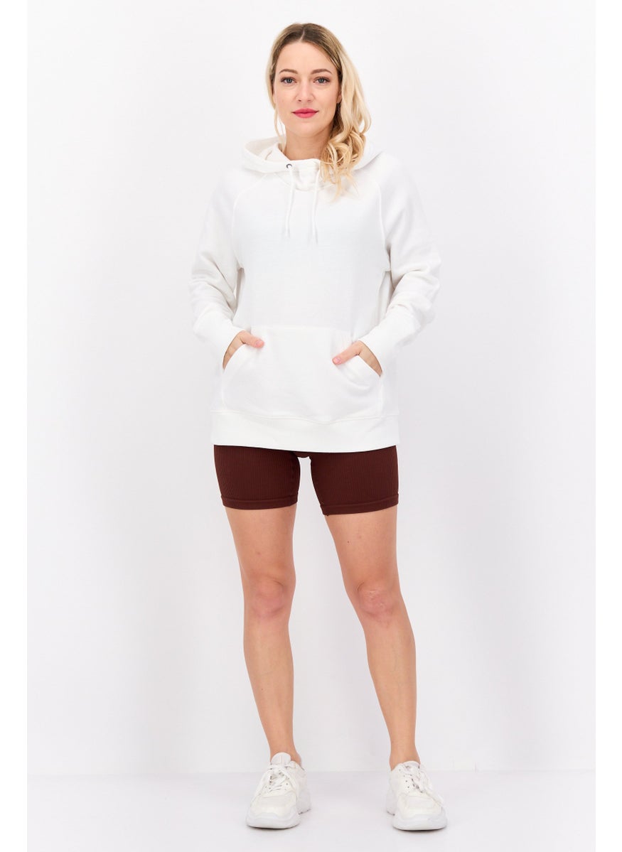Women Sportswear Fit Long Sleeve Outdoor Sweatshirt, White