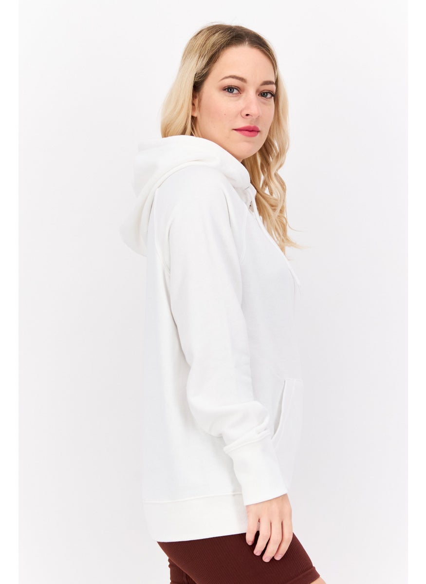 Women Sportswear Fit Long Sleeve Outdoor Sweatshirt, White