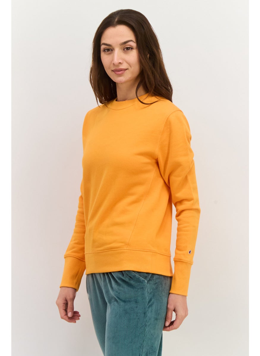 Women Sportswear Fit Outdoor Sweatshirt, Dark Orange
