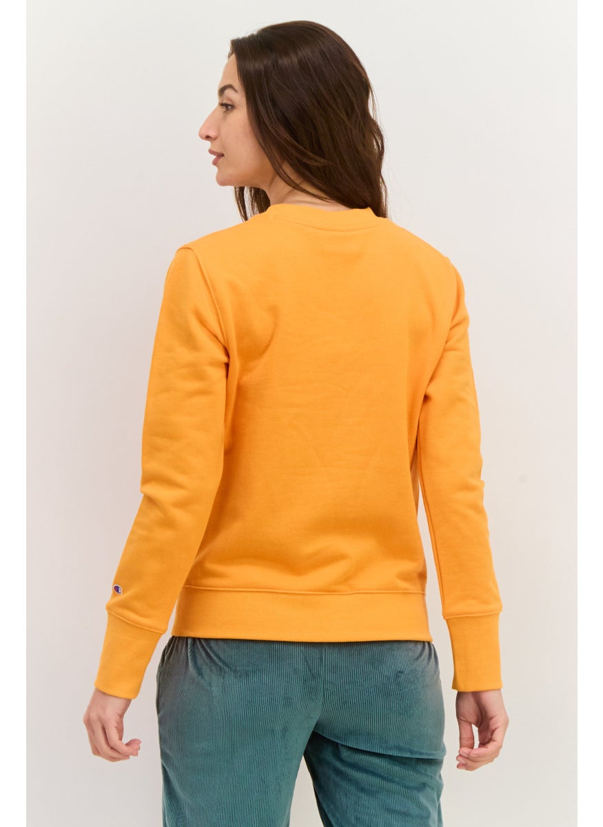 Women Sportswear Fit Outdoor Sweatshirt, Dark Orange