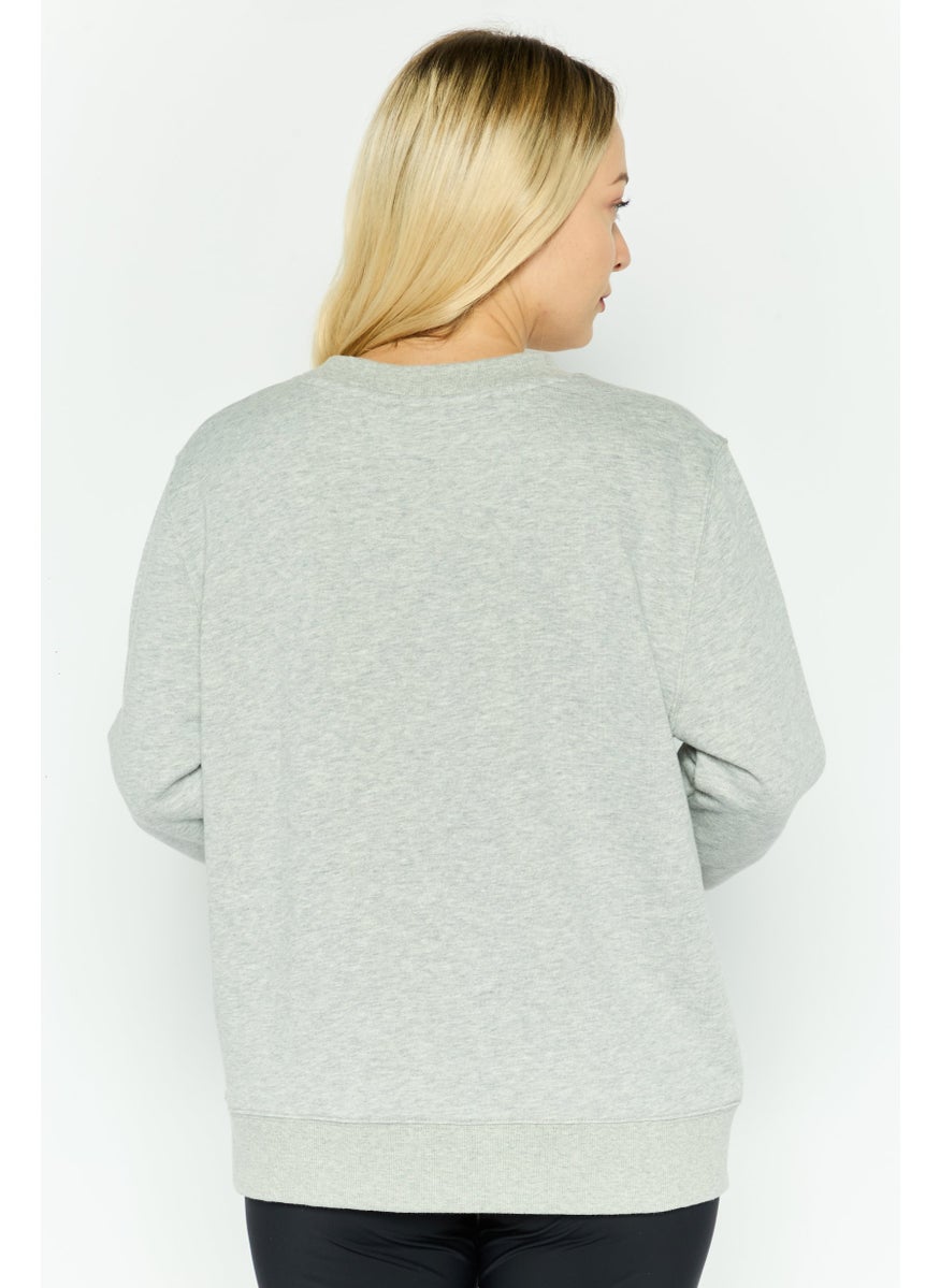 Women Sportswear Fit Outdoor Sweatshirt, Dark Grey