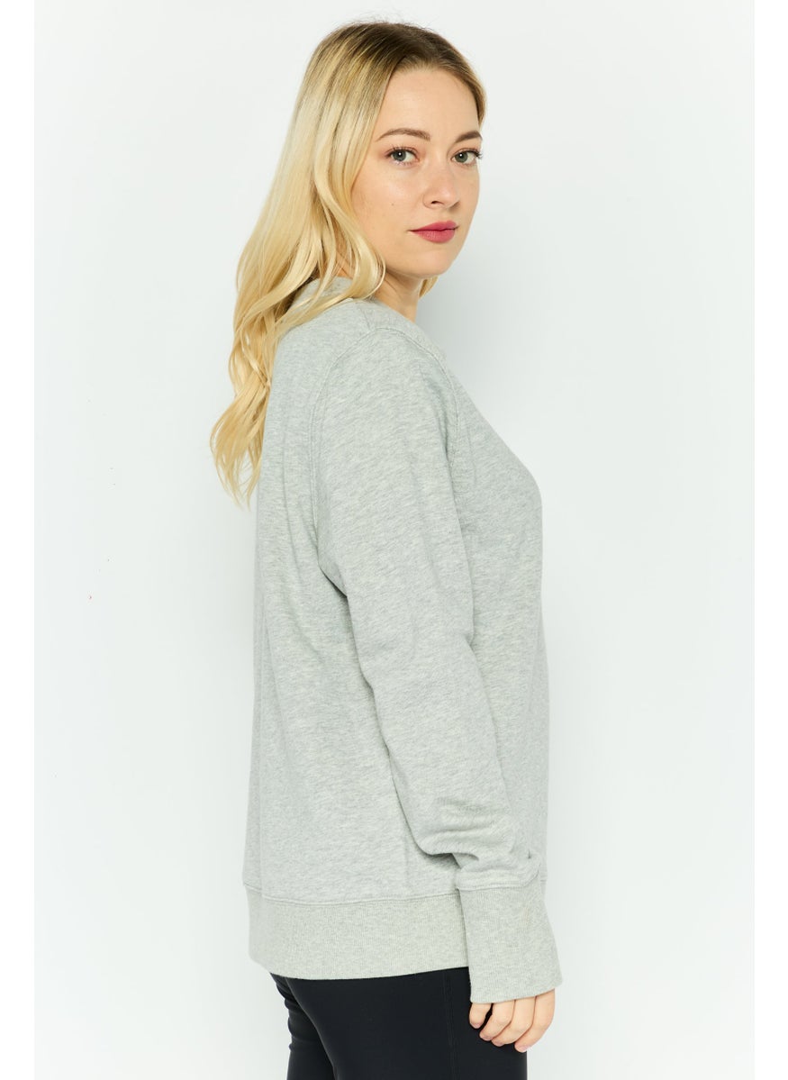 Women Sportswear Fit Outdoor Sweatshirt, Dark Grey
