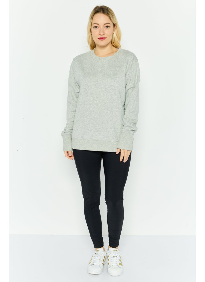 Women Sportswear Fit Outdoor Sweatshirt, Dark Grey