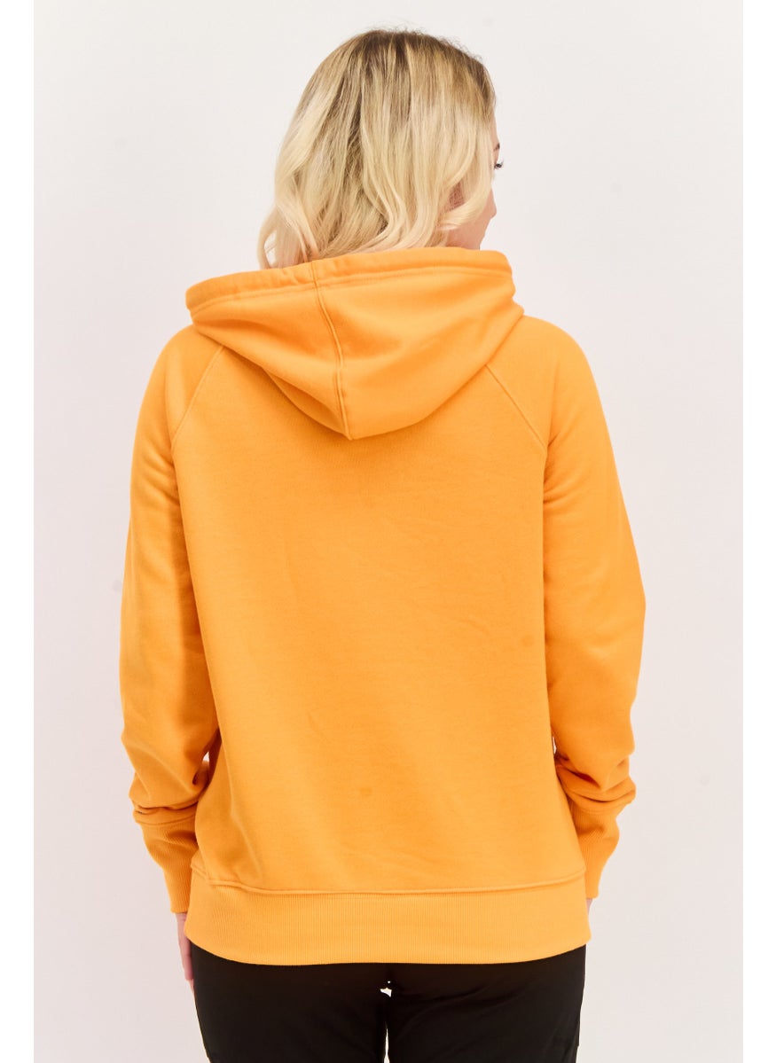 Women Sportswear Fit Long Sleeve Outdoor Sweatshirt, Orange