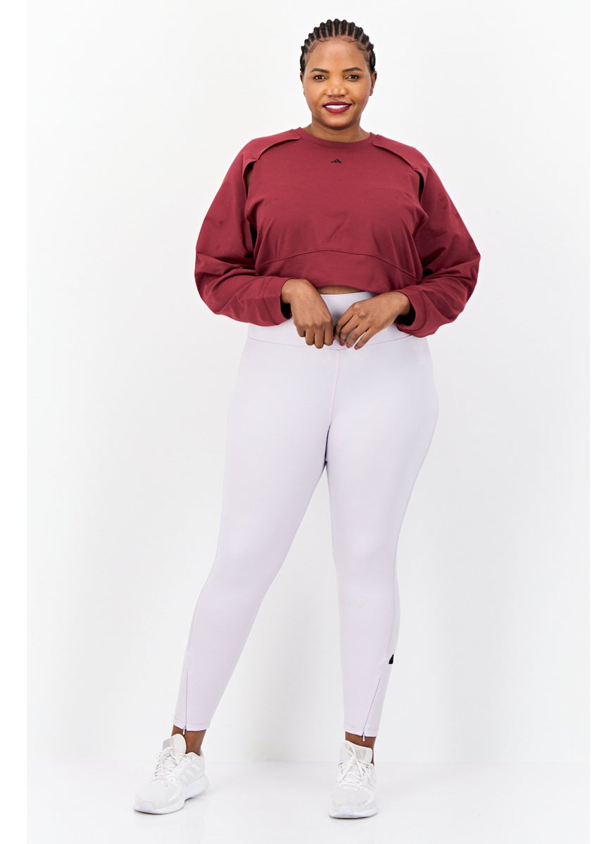 Women Sportswear Fit Long Sleeves Training Sweatshirt, Maroon