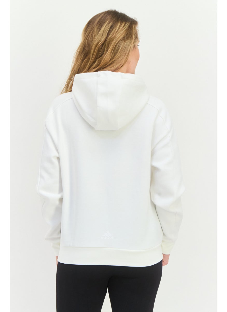 Women Sportswear Fit Long Sleeves Outdoor Sweatshirt, White