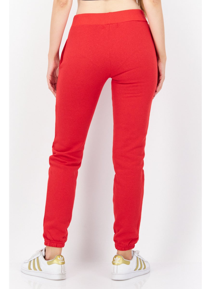 Women Regular Fit Graphic Jogger Pant, Red