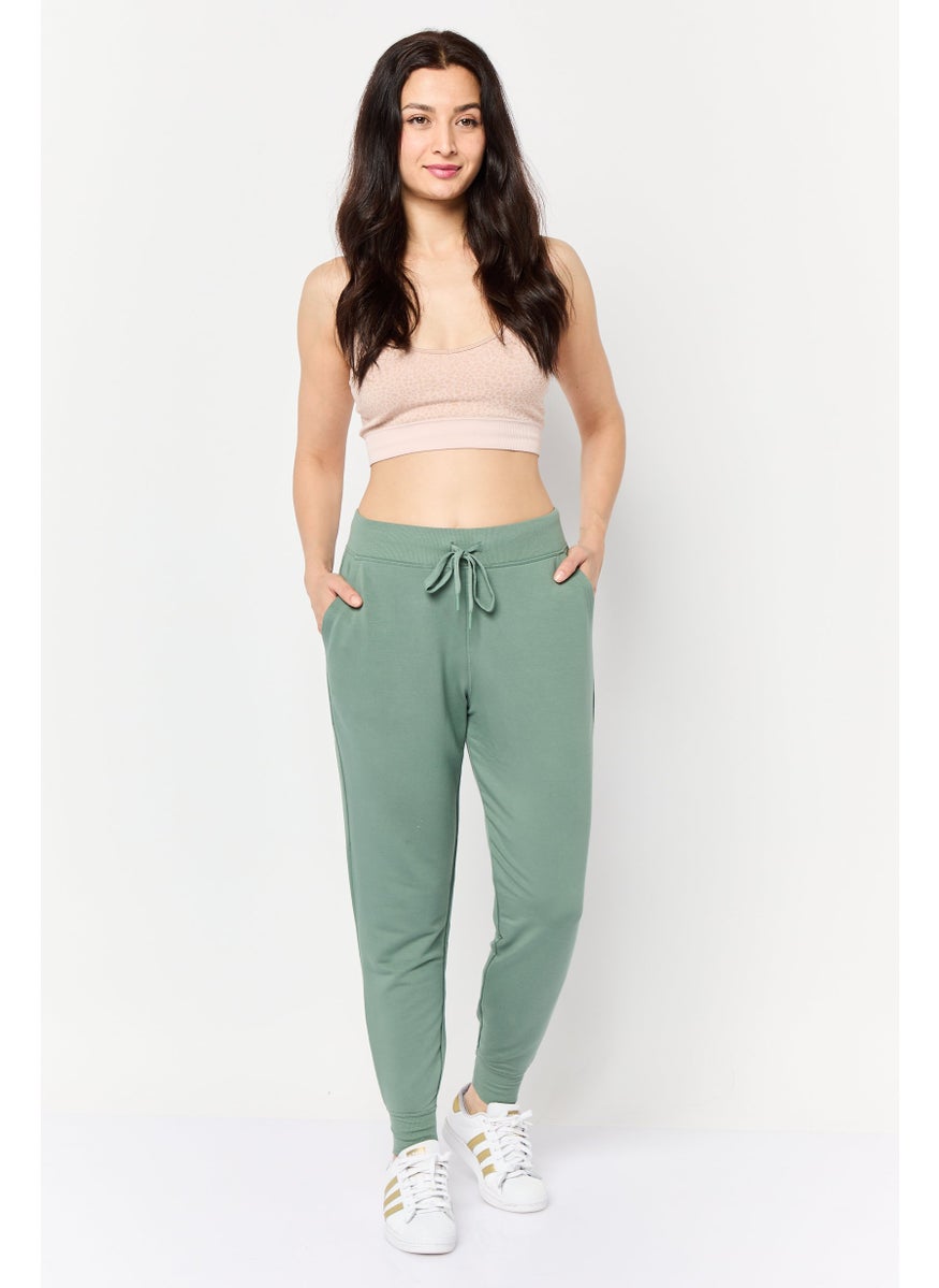 Women Sportswear Fit Outdoor Sweatpants, Sage Green