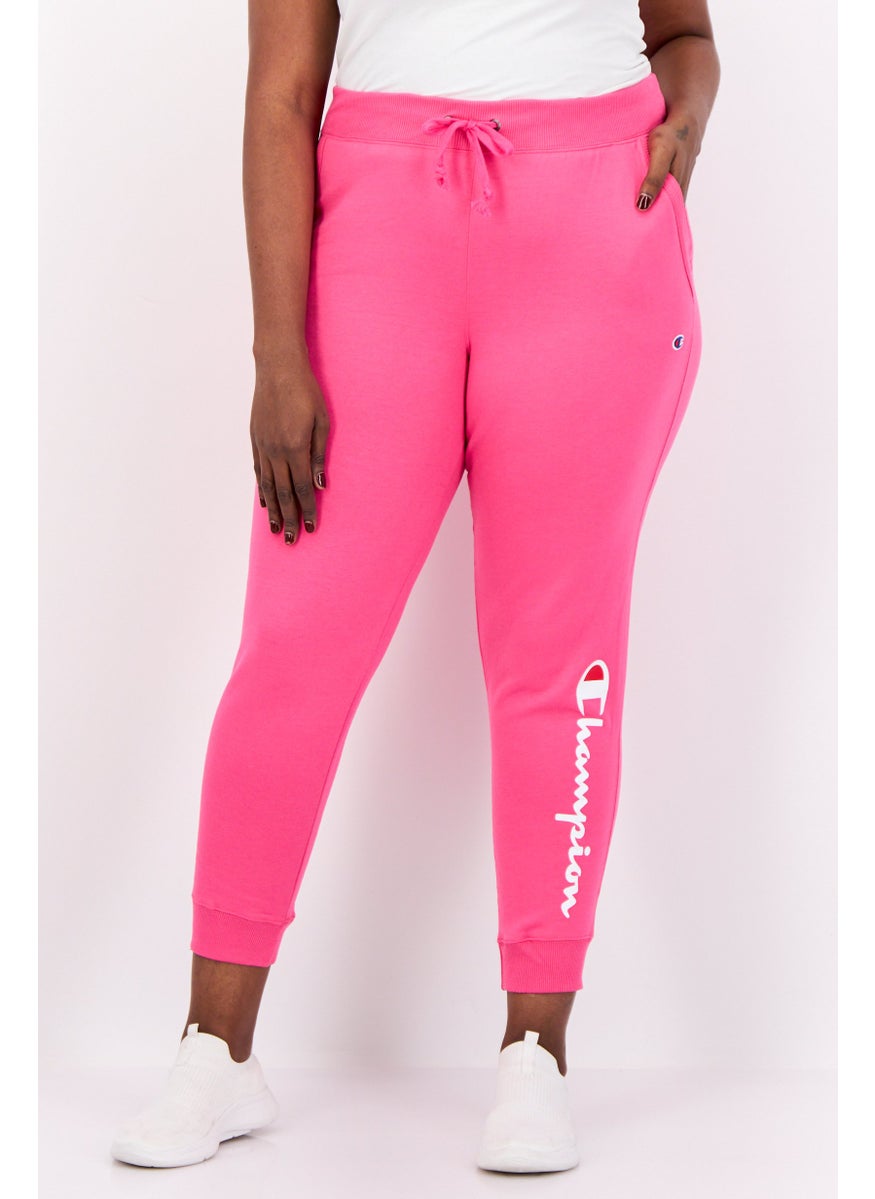 Women Plus Size Outdoor Sweatpants, Pink