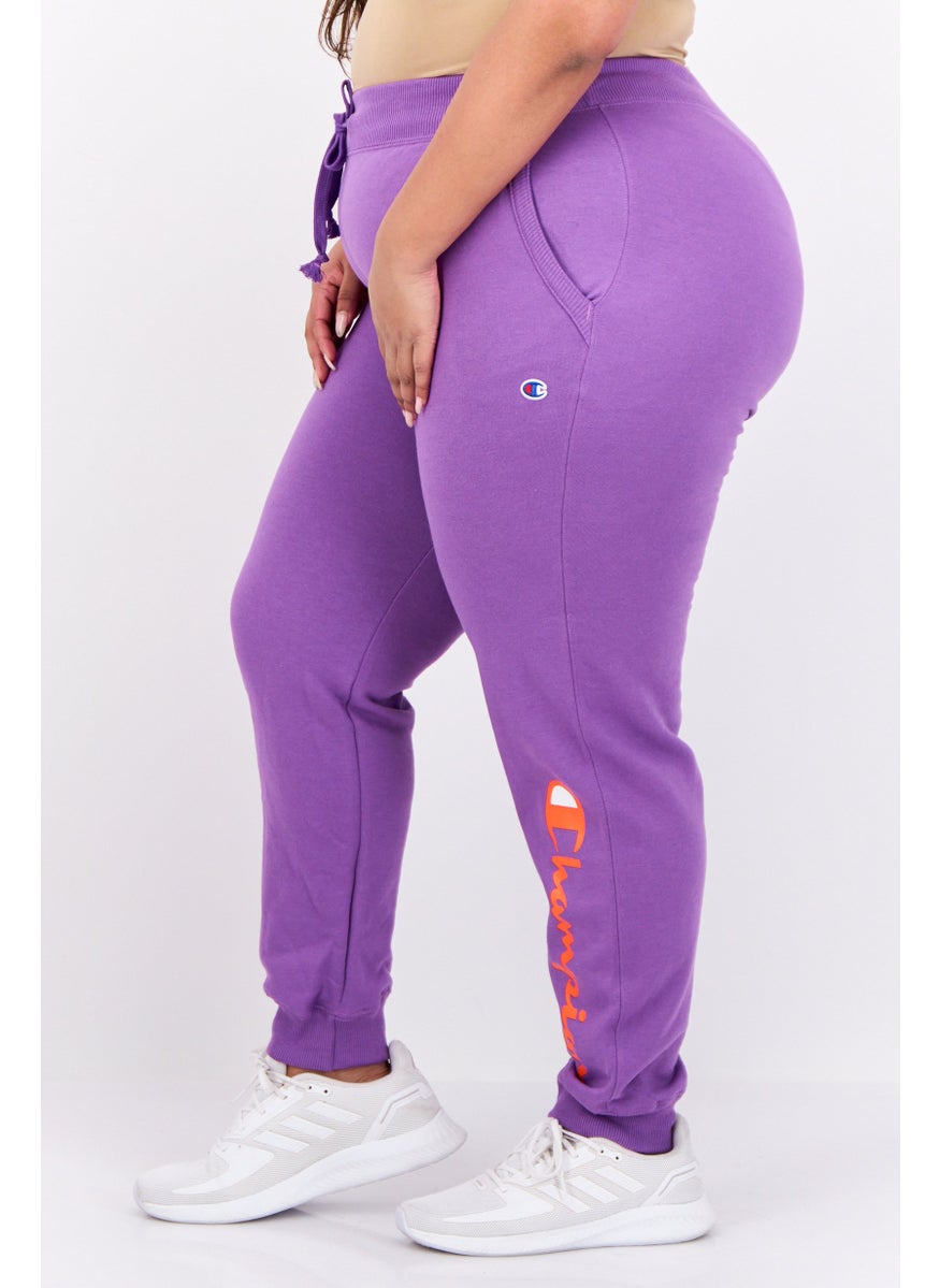 Women Plus Size Outdoor Sweatpants, Purple