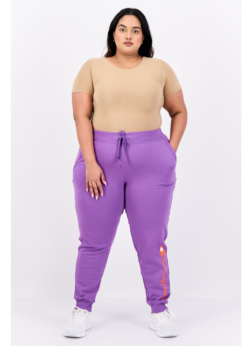 Women Plus Size Outdoor Sweatpants, Purple