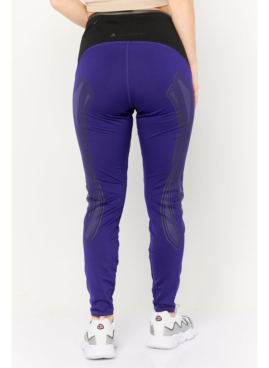 Women Sportswear Fit Running Leggings, Purple