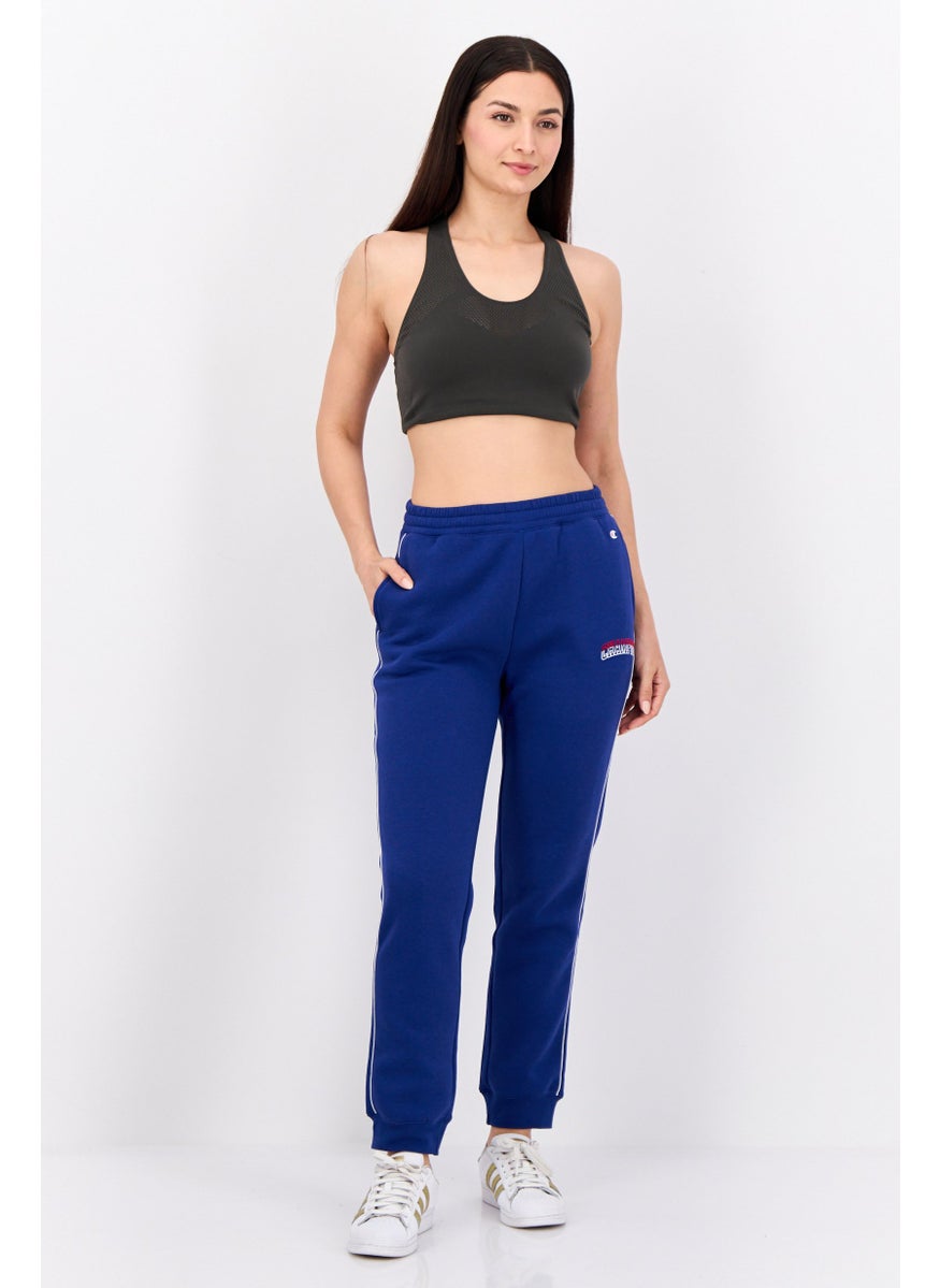 Women Regular Fit Brand Logo Training Sweatpants, Blue