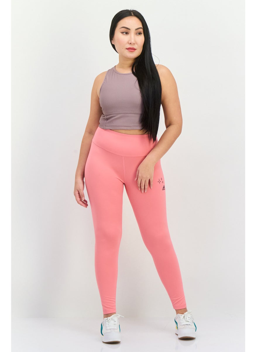 Women Tight Fit Training Leggings, Pink