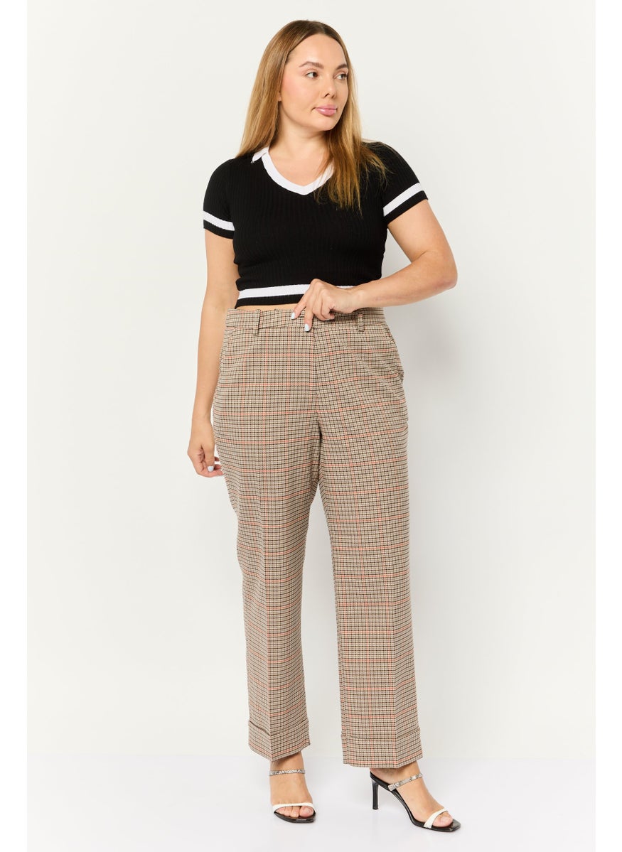 Women Regular Fit Allover Print Cuffed Pants, Multi