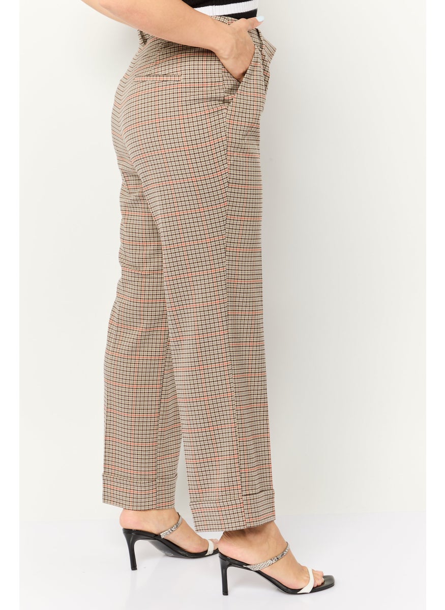 Women Regular Fit Allover Print Cuffed Pants, Multi