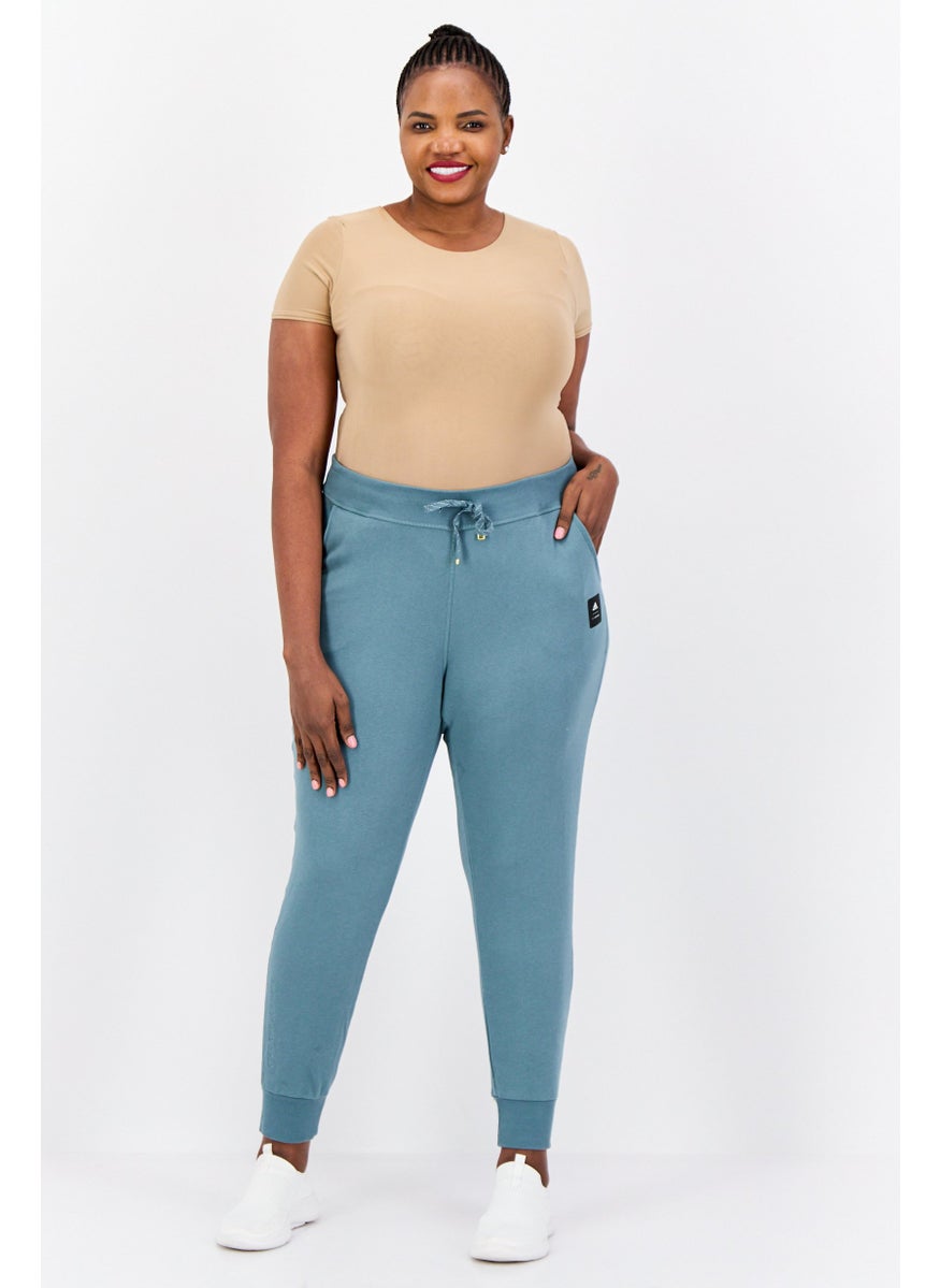 Women Plus Size Outdoor Jogger Pants, Sage Blue