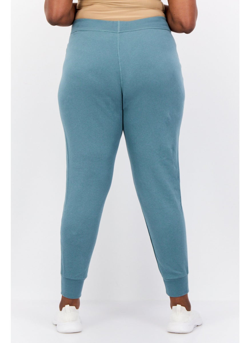 Women Plus Size Outdoor Jogger Pants, Sage Blue