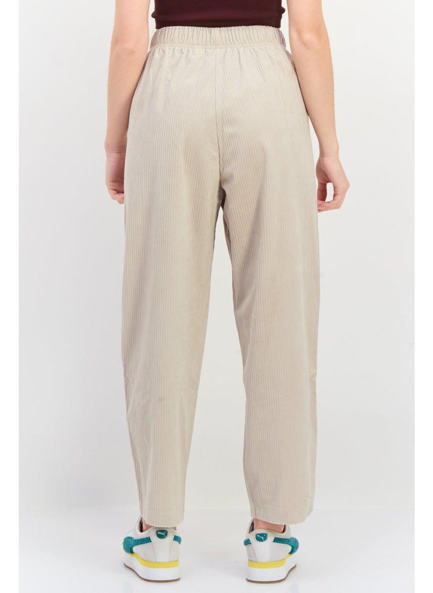 Women Sportswear Fit Outdoor Sweatpants, Beige