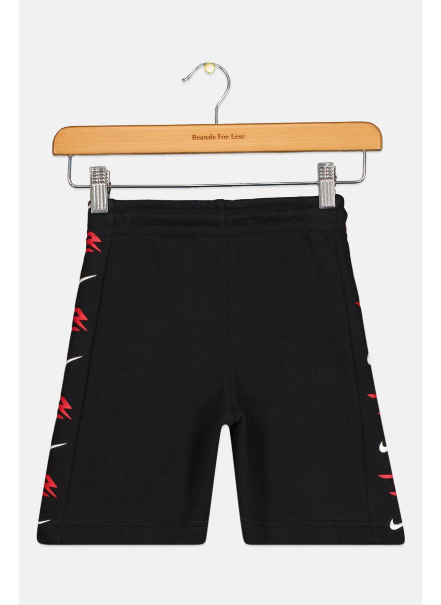 Toddlers Boy Sportswear Fit Brand Logo Training Shorts, Black
