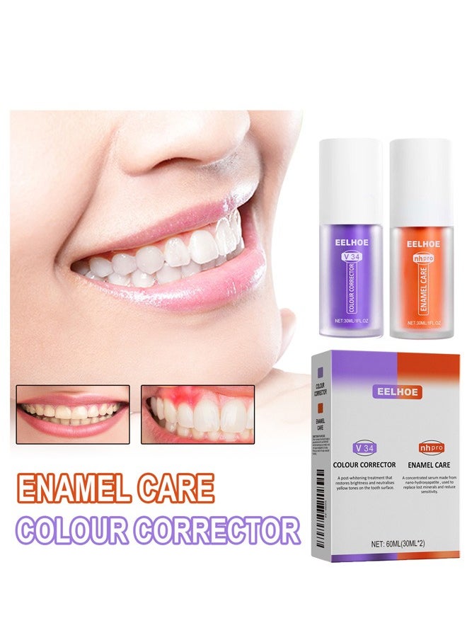 Teeth Whitening and Repairing Cream, Tooth Stain Removal, Color Corrector For Yellow Tooth, Teeth Cleaning Stain