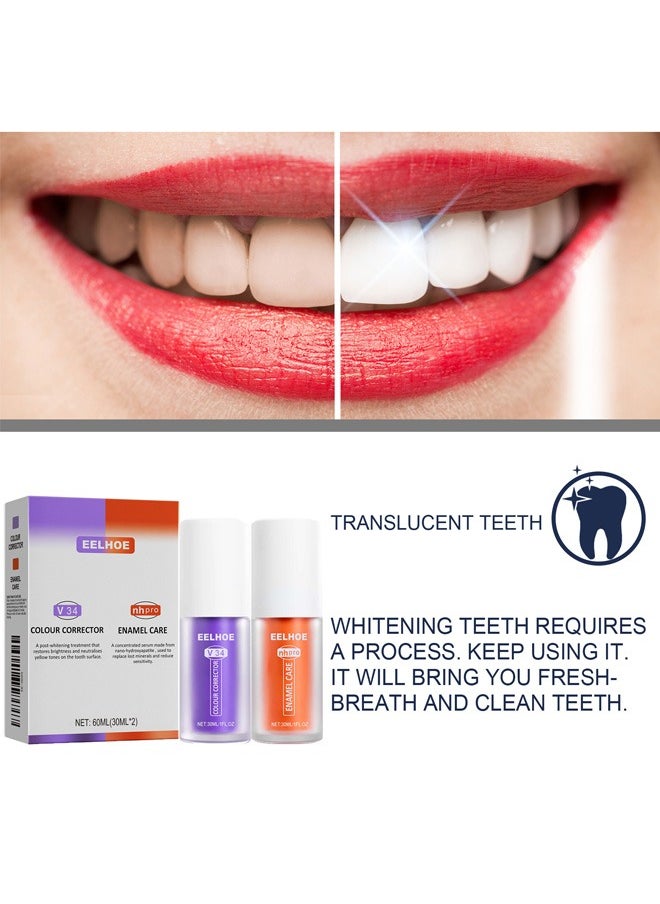 Teeth Whitening and Repairing Cream, Tooth Stain Removal, Color Corrector For Yellow Tooth, Teeth Cleaning Stain