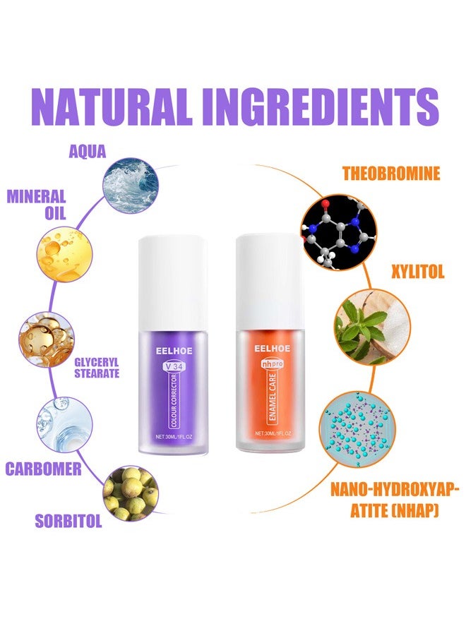 Teeth Whitening and Repairing Cream, Tooth Stain Removal, Color Corrector For Yellow Tooth, Teeth Cleaning Stain