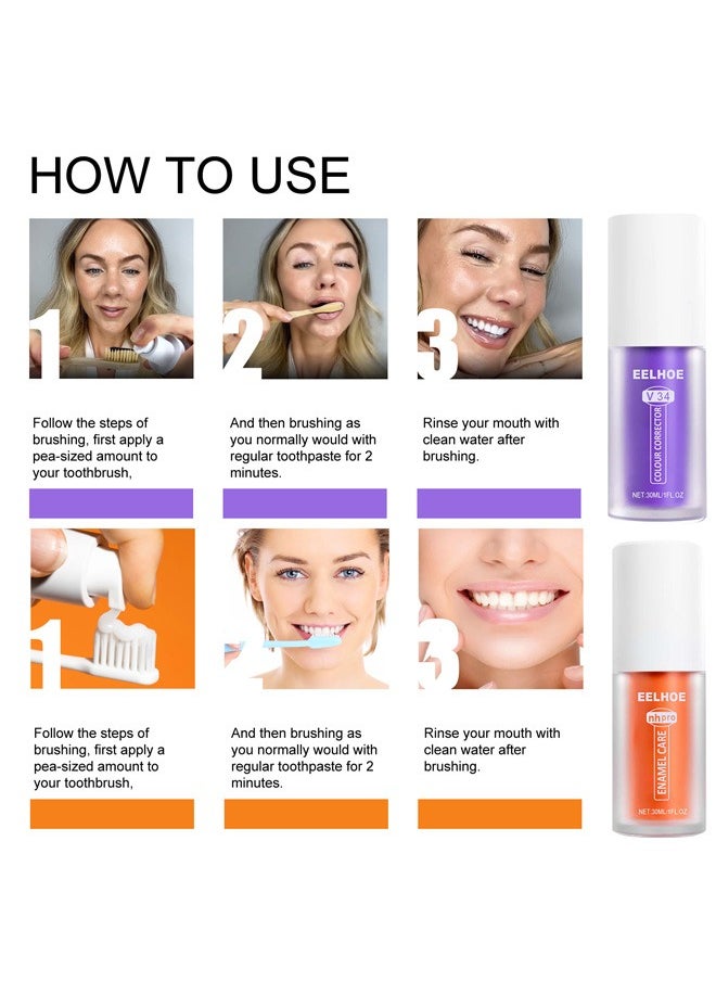 Teeth Whitening and Repairing Cream, Tooth Stain Removal, Color Corrector For Yellow Tooth, Teeth Cleaning Stain