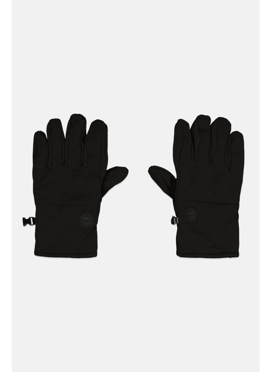 Men 1 Pair Sherpa Canvas Gloves, Black