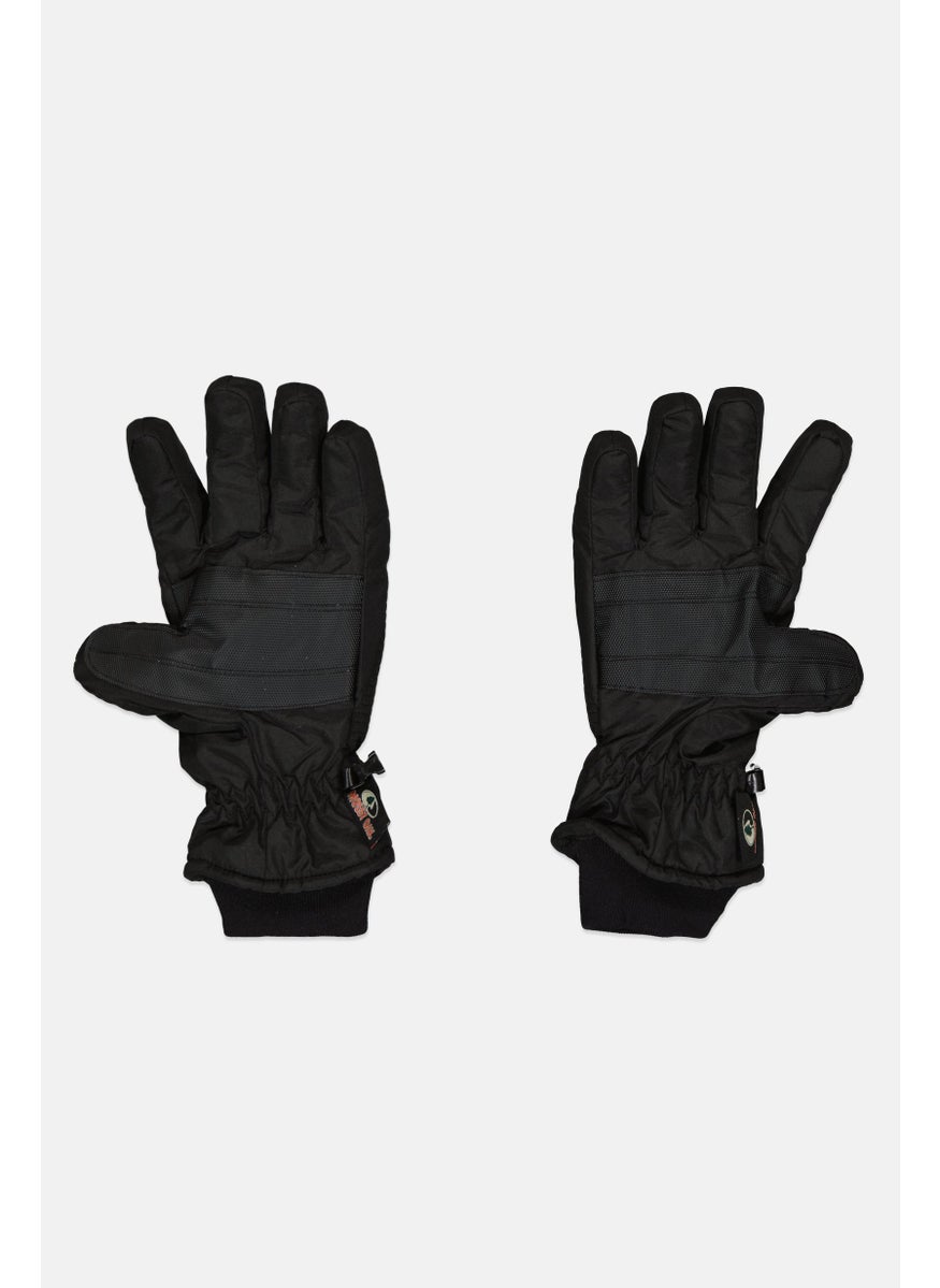 Men 1 Pair Textured Gloves, Black