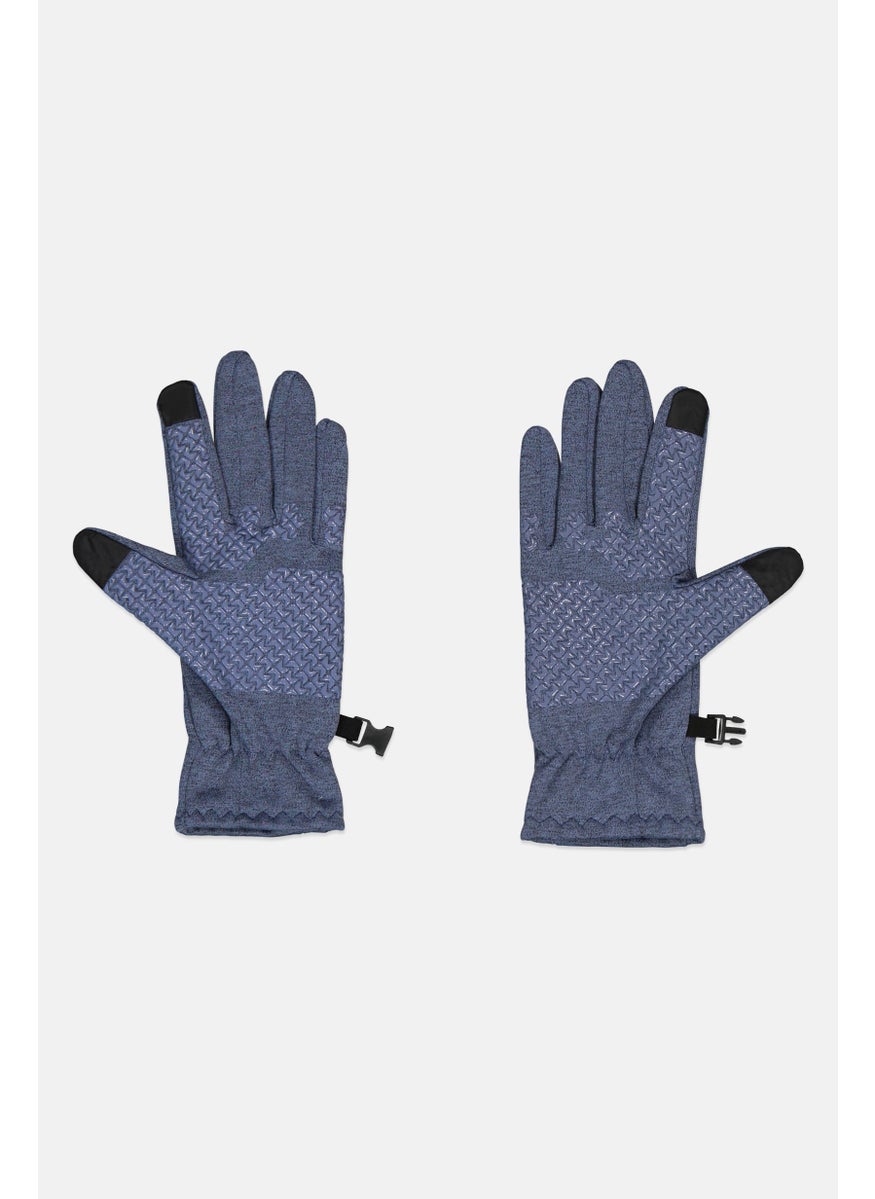 Men 1 Pair Brand Logo Sports Gloves, Grey