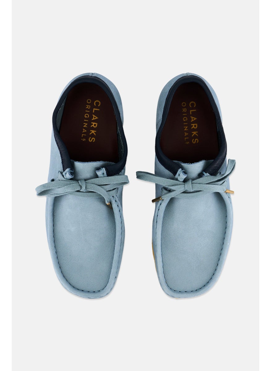 Men Standard Wallabee Lace Up Casual Shoes, Sage Blue