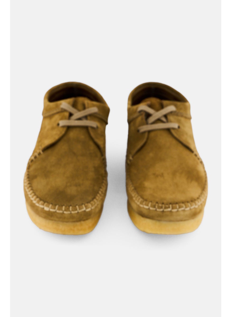 Men Lace Up Casual Shoes, Dark Olive