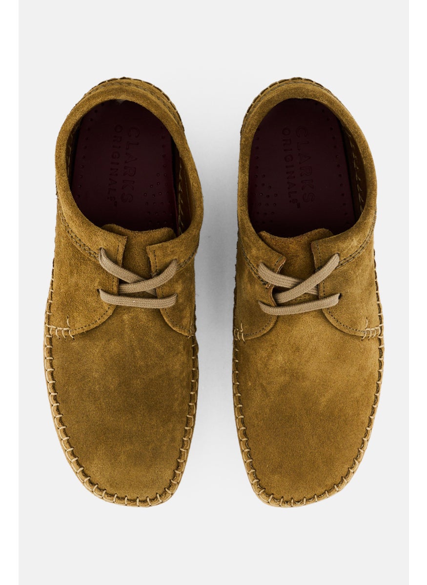Men Lace Up Casual Shoes, Dark Olive