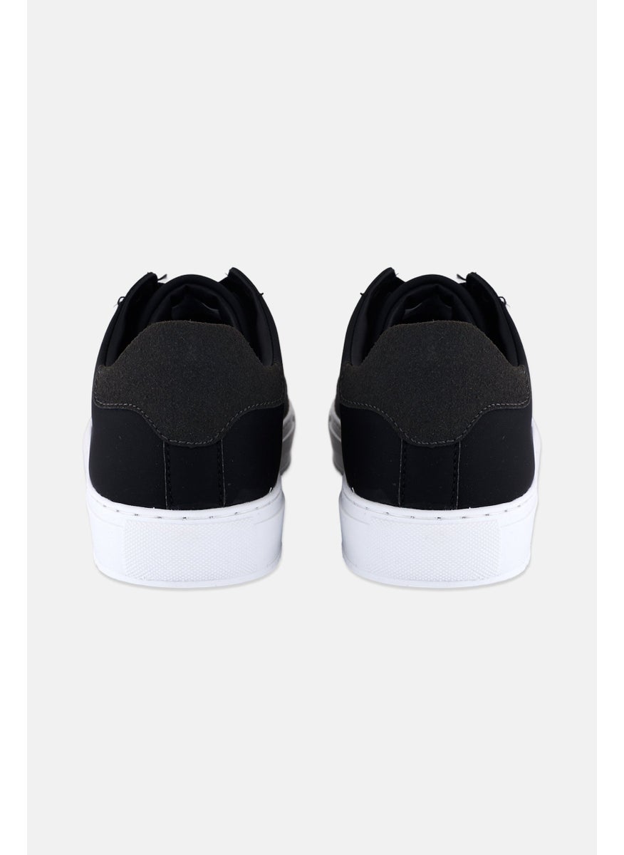 Men Sector Lace Up Casual Shoes, Black