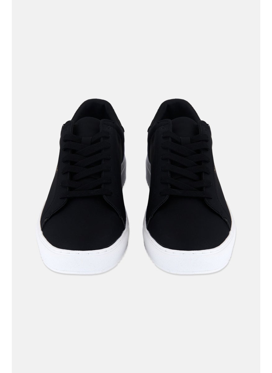 Men Sector Lace Up Casual Shoes, Black