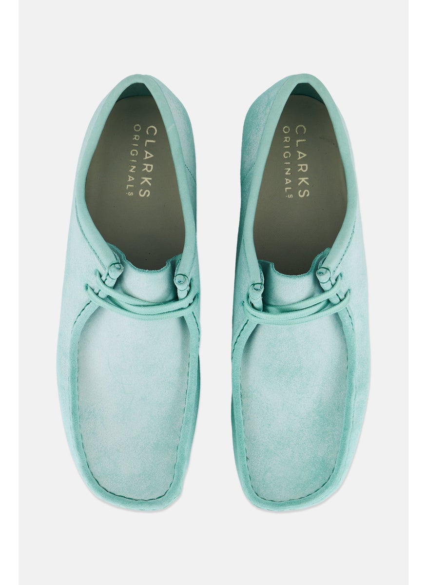 Men Lace Up Casual Shoes, Mint Green